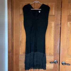 Elegant Black Fringe cocktail dress